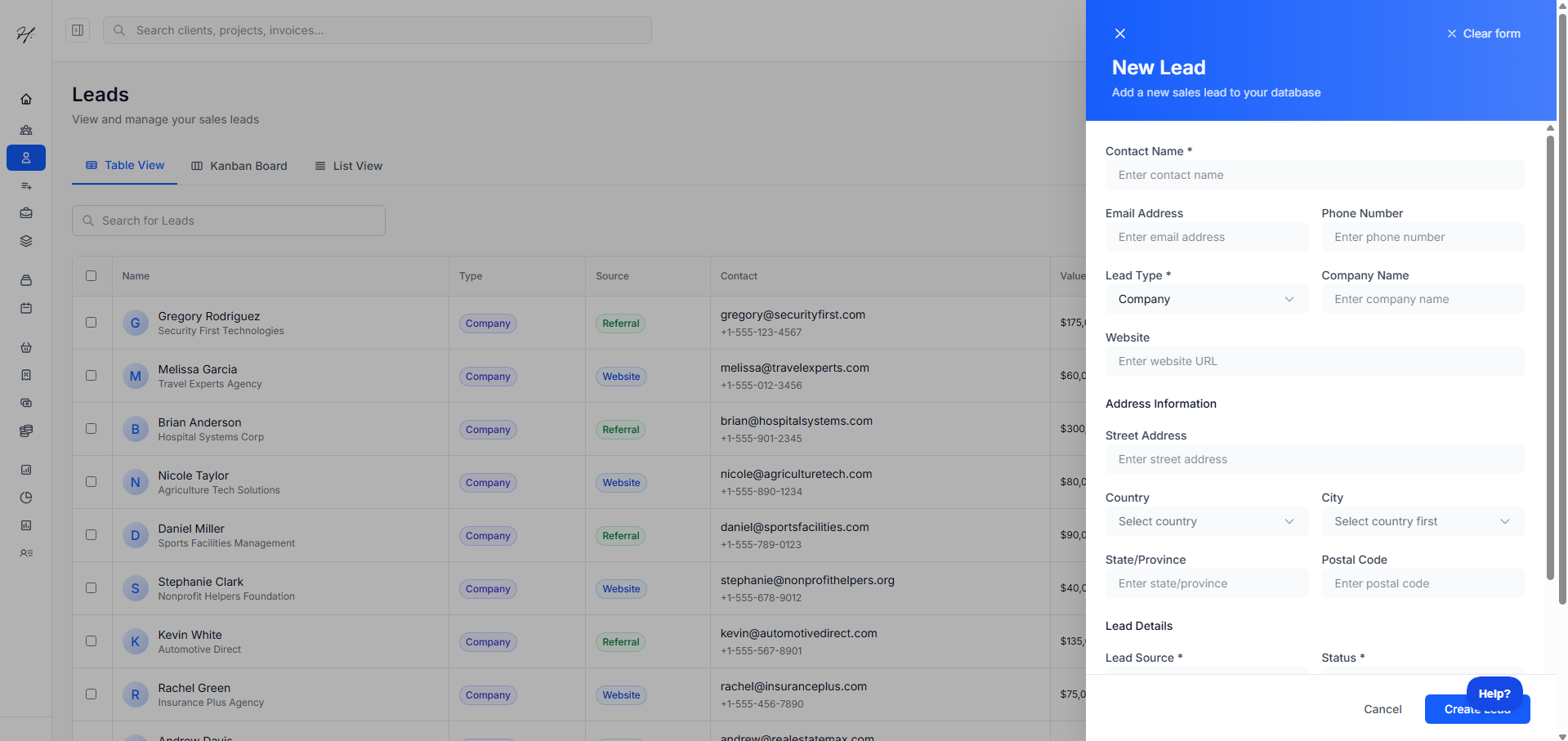 Process leads faster than ever dashboard interface showing production analytics features and tools for service businesses